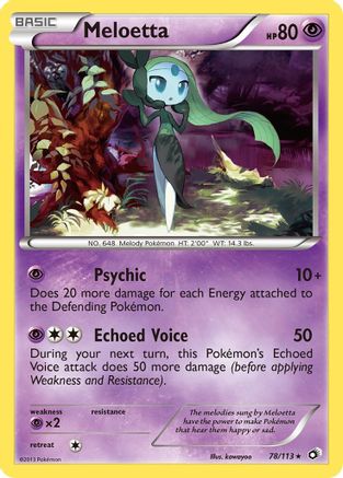 Meloetta (78) 078/113 - Reverse Holofoil Legendary Treasures - Holo Rare