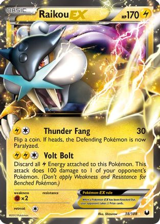 Raikou EX 038 - Holofoil Dark Explorers - Ultra Rare