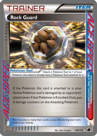 Rock Guard 108 - Holofoil Plasma Freeze - Rare Ace