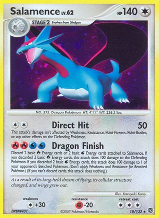 Salamence 018 - Reverse Holofoil Secret Wonders - Holo Rare