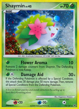 Shaymin (14) 014 - Holofoil Platinum - Holo Rare