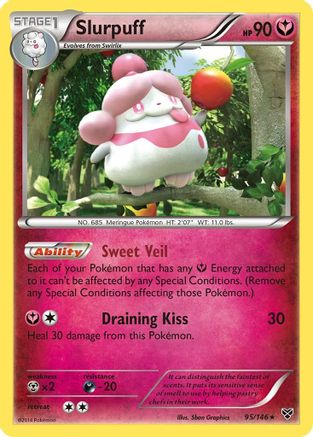 Slurpuff 095/146 - Reverse Holofoil XY Base Set - Holo Rare