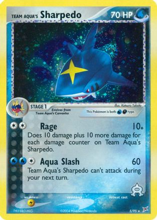 Team Aqua's Sharpedo 005/95 - Holofoil Team Magma vs Team Aqua - Holo Rare