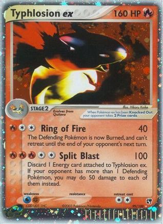 Typhlosion ex 099 - Holofoil Sandstorm - Ultra Rare