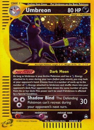 Umbreon (H29) H29 - Holofoil Aquapolis - Holo Rare