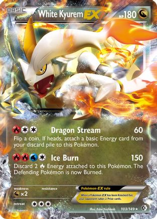 White Kyurem EX 103/149 - Holofoil Boundaries Crossed - Ultra Rare