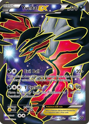 Yveltal EX (144 Full Art) 144/146 - Holofoil XY Base Set - Ultra Rare
