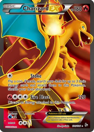 Charizard EX (100 Full Art) 100/106 - Holofoil XY Flashfire - Ultra Rare