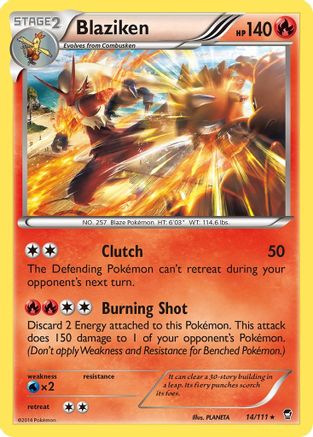 Blaziken 014/111 - Holofoil XY Furious Fists - Holo Rare