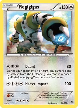 Regigigas 086 - Reverse Holofoil XY Phantom Forces - Holo Rare