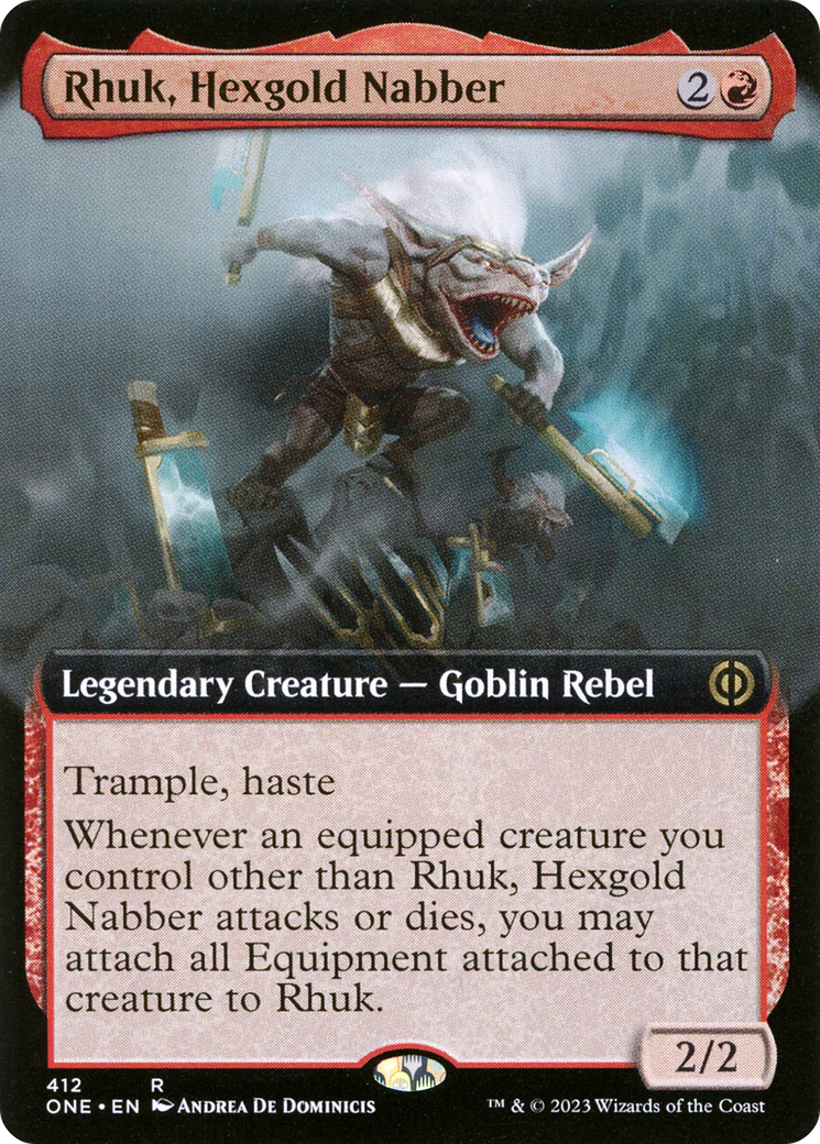 Rhuk, Hexgold Nabber (Extended Art) (ONE-412) - Phyrexia: All Will Be One: (Extended Art) Foil
