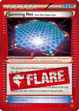 Jamming Net 098/119 - Holofoil XY Phantom Forces - Holo Rare
