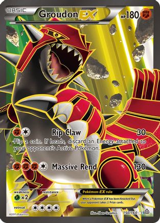 Groudon EX (150 Full Art) 150/160 - Holofoil XY Primal Clash - Ultra Rare