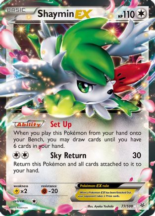 Shaymin EX 077/108 - Holofoil XY Roaring Skies - Ultra Rare