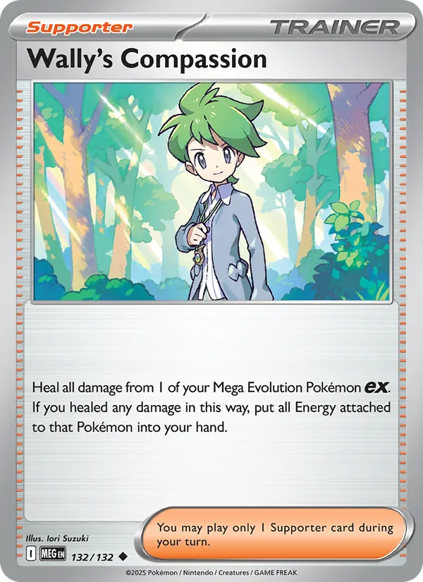Wally's Compassion 132/132 - Reverse Holofoil ME01 Mega Evolution - Uncommon