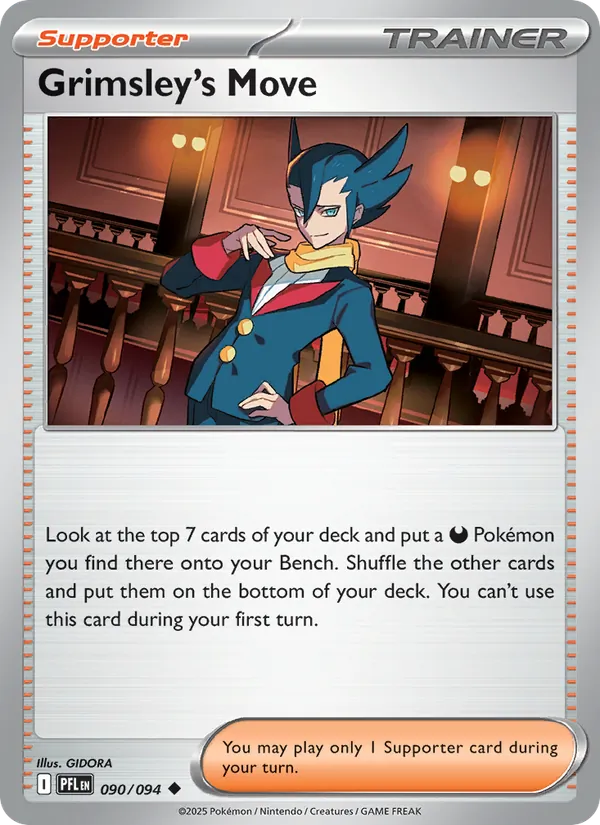 Grimsley's Move 090/094 - Reverse Holofoil ME02 Phantasmal Flames - Uncommon