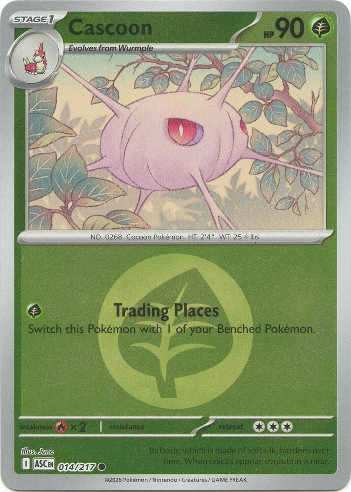 Cascoon (Energy Symbol Pattern) 014/217 - Reverse Holofoil ME Ascended Heroes - Common