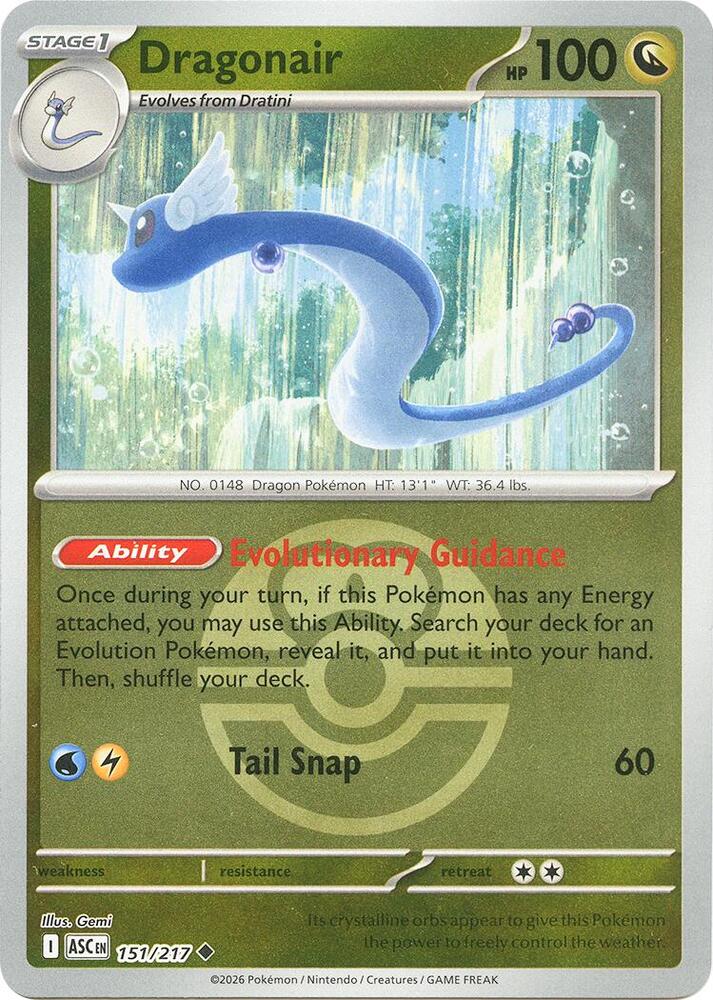 Dragonair (Love Ball) 151/217 - Reverse Holofoil ME Ascended Heroes - Uncommon
