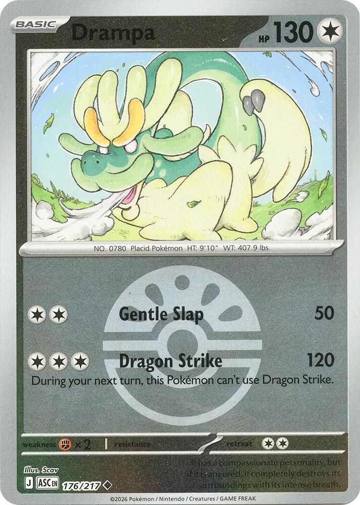 Drampa (Friend Ball) 176/217 - Reverse Holofoil ME Ascended Heroes - Uncommon