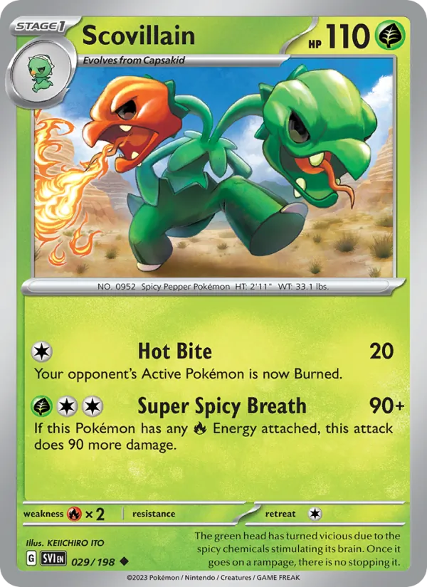 Scovillain 029/198 - Reverse Holofoil SV01 Scarlet & Violet Base Set - Uncommon