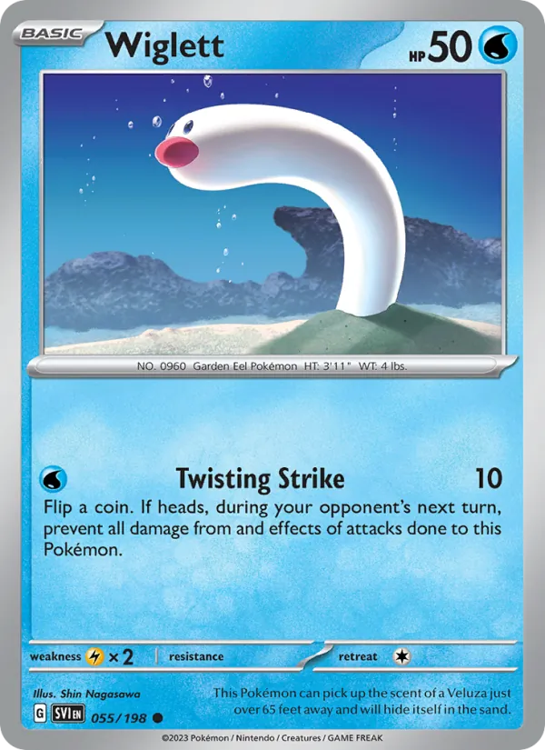 Wiglett 055/198 - Reverse Holofoil SV01 Scarlet & Violet Base Set - Common