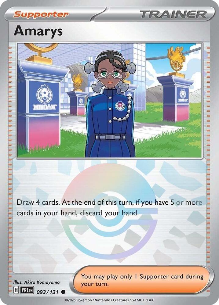 Amarys - 093/131 (Poke Ball Pattern) 093/131 - Holofoil SV Prismatic Evolutions - Common