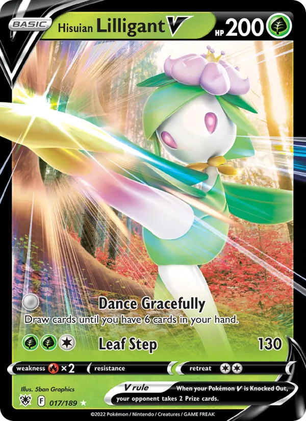 Hisuian Lilligant V 017/189 - Holofoil SWSH10 Astral Radiance - Holo Rare V