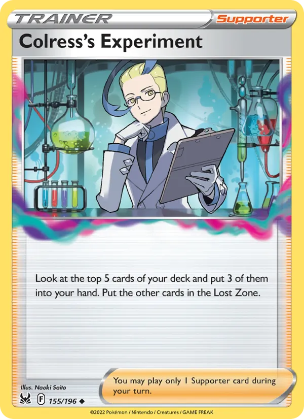 Colress's Experiment 155/196 - Reverse Holofoil SWSH11 Lost Origin - Uncommon