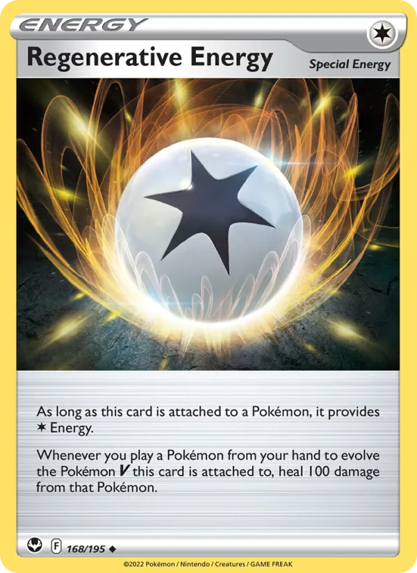 Regenerative Energy 168/195 - Reverse Holofoil SWSH12 Silver Tempest - Uncommon