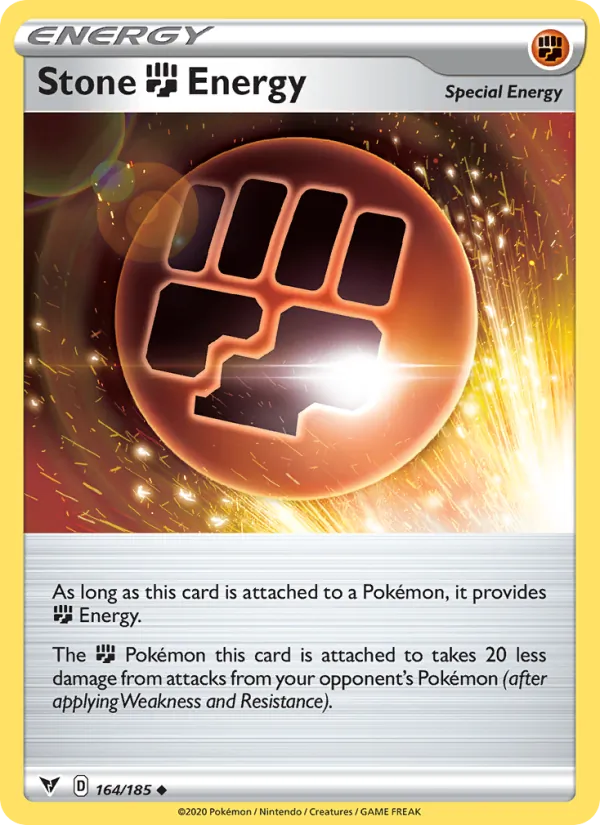 Stone Fighting Energy 164/185 - Reverse Holofoil SWSH04 Vivid Voltage - Uncommon
