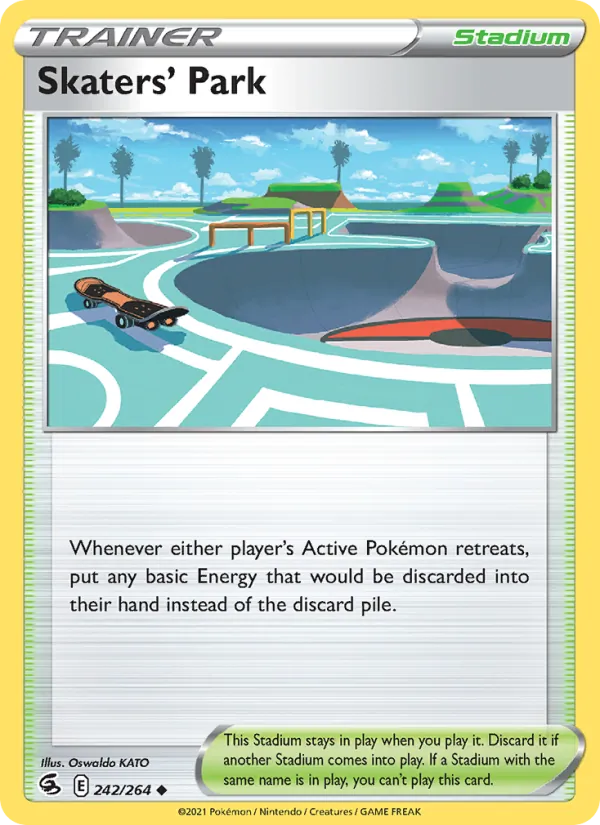 Skaters' Park 242/264 - Reverse Holofoil SWSH08 Fusion Strike - Uncommon