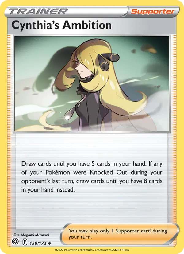 Cynthia's Ambition 138/172 - Reverse Holofoil SWSH09 Brilliant Stars - Uncommon