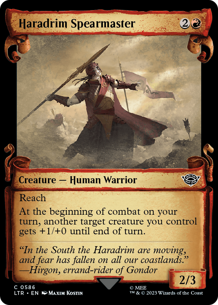 Haradrim Spearmaster (Showcase Scrolls) (LTR-586) - The Lord of the Rings: Tales of Middle-earth: (Showcase)