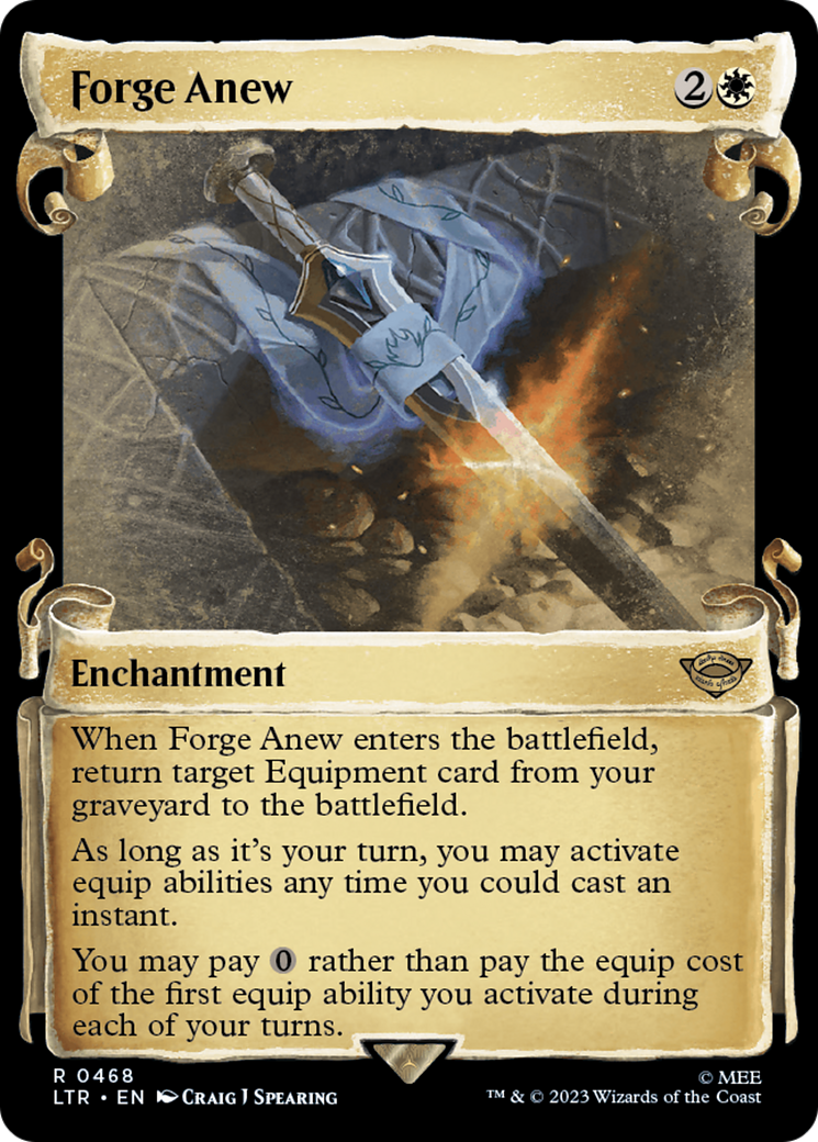 Forge Anew (Showcase Scrolls) (LTR-468) - The Lord of the Rings: Tales of Middle-earth: (Showcase) Foil