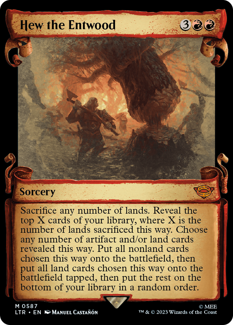 Hew the Entwood (Showcase Scrolls) (LTR-587) - The Lord of the Rings: Tales of Middle-earth: (Showcase) Foil
