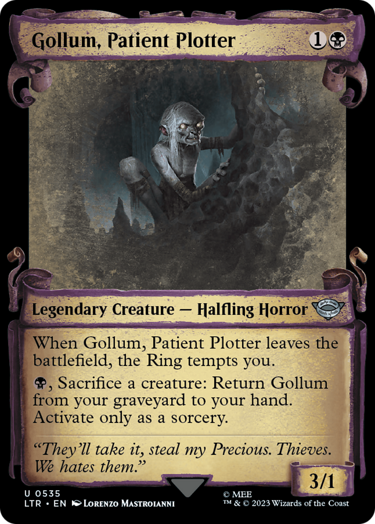 Gollum, Patient Plotter (Showcase Scrolls) (LTR-535) - The Lord of the Rings: Tales of Middle-earth: (Showcase)