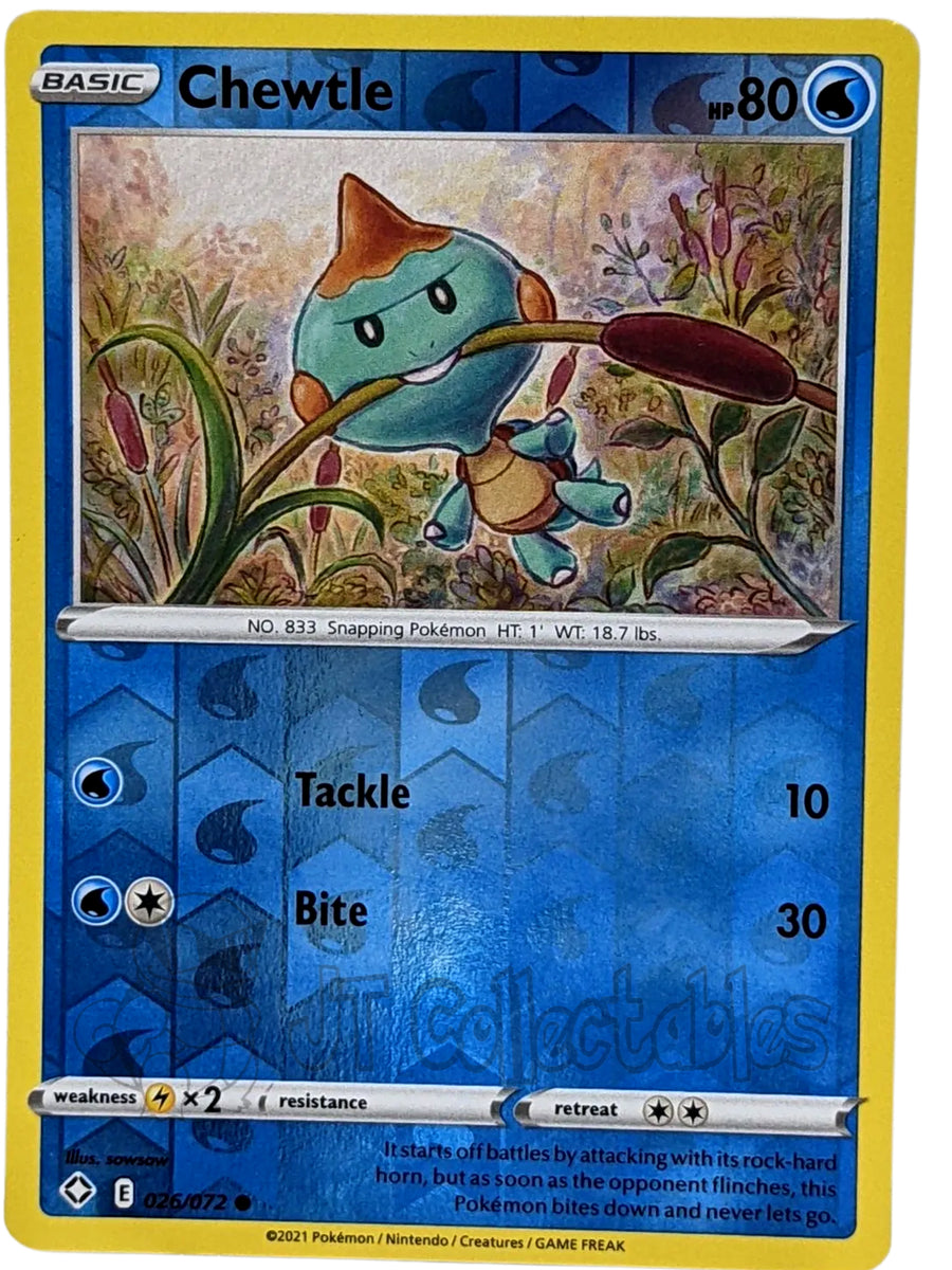 Chewtle 60/202 NM in Portuguese Sword & Shield Pokémon TCG
