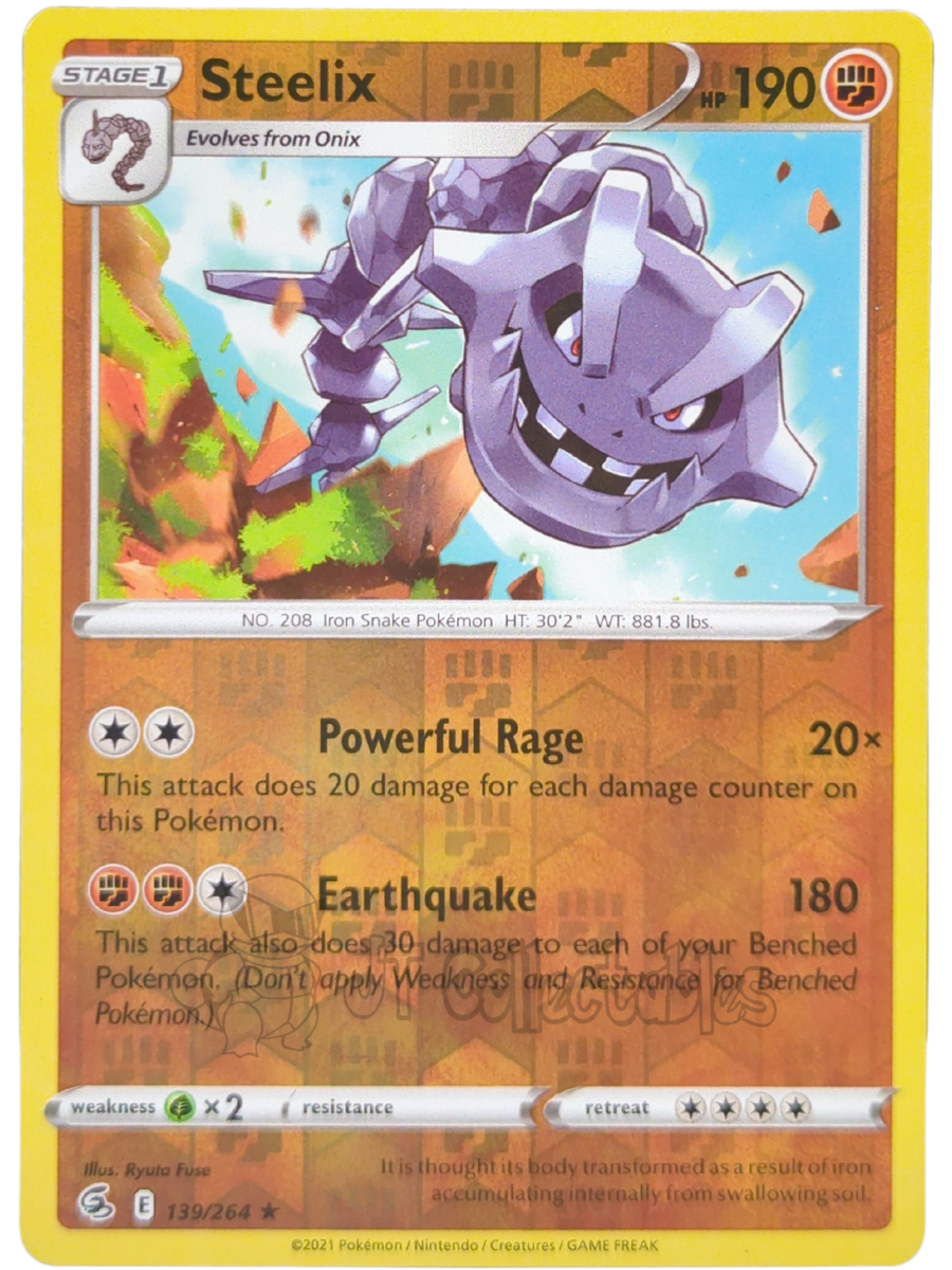 Steelix 139/264 Reverse Holo Fusion Strike Pokemon TCG – JT