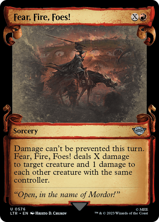 Fear, Fire, Foes! (Showcase Scrolls) (LTR-576) - The Lord of the Rings: Tales of Middle-earth: (Showcase) Foil