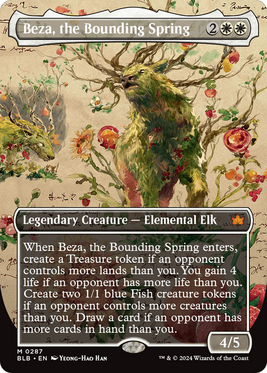 Beza, the Bounding Spring (Borderless) (BLB-287) - Bloomburrow: (Showcase)