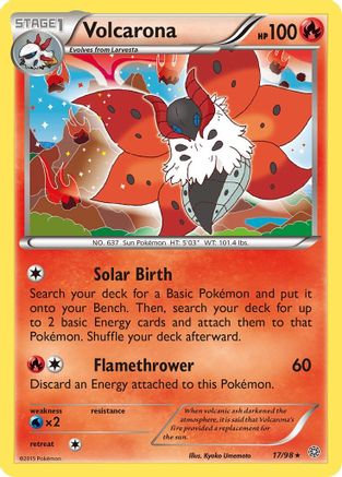 Volcarona (17) 017/98  - Reverse Holofoil XY  Ancient Origins - Holo Rare