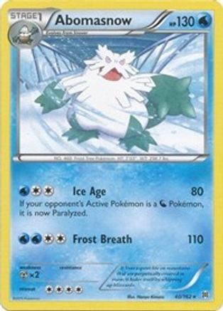 Abomasnow 040  - Reverse Holofoil XY  BREAKthrough - Rare