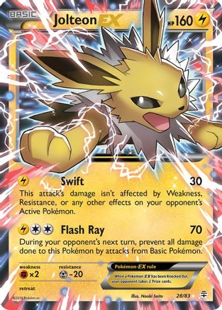 Jolteon EX 028/83  - Holofoil Generations - Ultra Rare