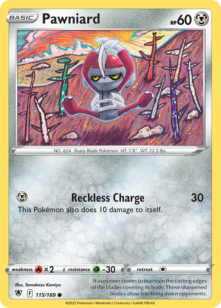 Pawniard 115/189  - Reverse Holofoil SWSH10 Astral Radiance - Common