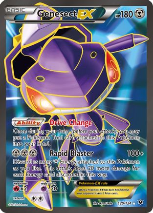 Genesect EX (Full Art) 120/124  - Holofoil XY  Fates Collide - Ultra Rare