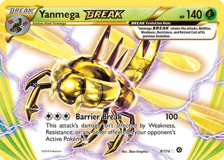 Yanmega BREAK 008/114  - Holofoil XY  Steam Siege - Rare BREAK