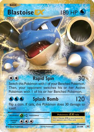 Blastoise EX 021/108  - Holofoil XY  Evolutions - Ultra Rare