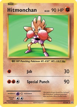 Hitmonchan 062/108  - Holofoil XY  Evolutions - Holo Rare
