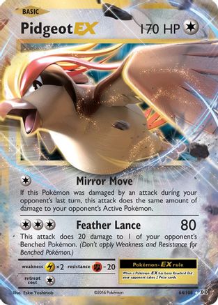 Pidgeot EX 064/108  - Holofoil XY  Evolutions - Ultra Rare