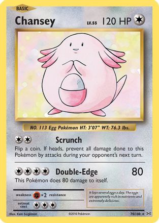 Chansey 070/108  - Reverse Holofoil XY  Evolutions - Holo Rare
